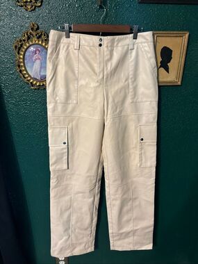 Lovers and Friends NWT Sz Medium RYLEE FAUX LEATHER PANT Bone